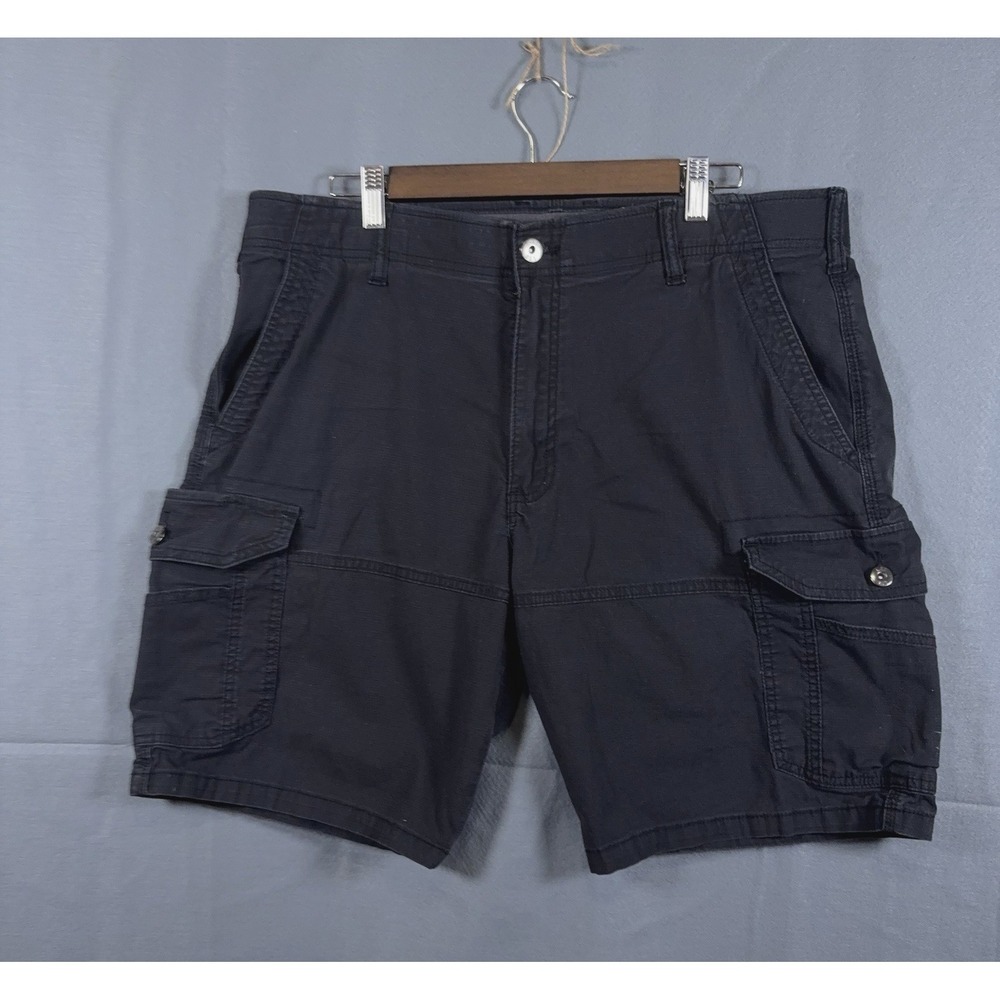 Lee Extreme Motion Cargo Shorts Mens 36 Black Stretch Utility Pocket